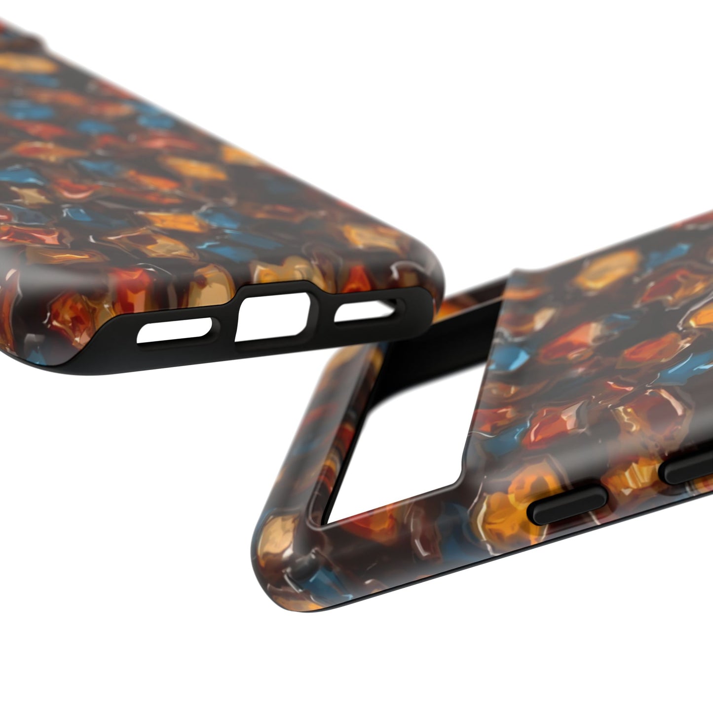 Phone Case - Amber Tortoiseshell Mosaic Protective Cover