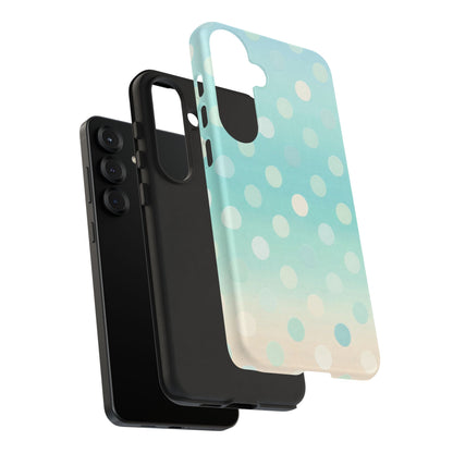Abstract Palm Tough Phone Case — Minimal Coastal Blue Protective Cover