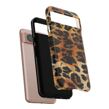 Leopard Print Tough Phone Case – Rugged Protective iPhone Cover