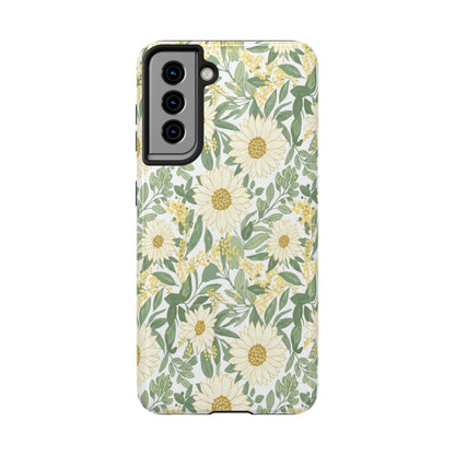 Daisy Meadow Tough Phone Case — Floral Protective Phone Cover