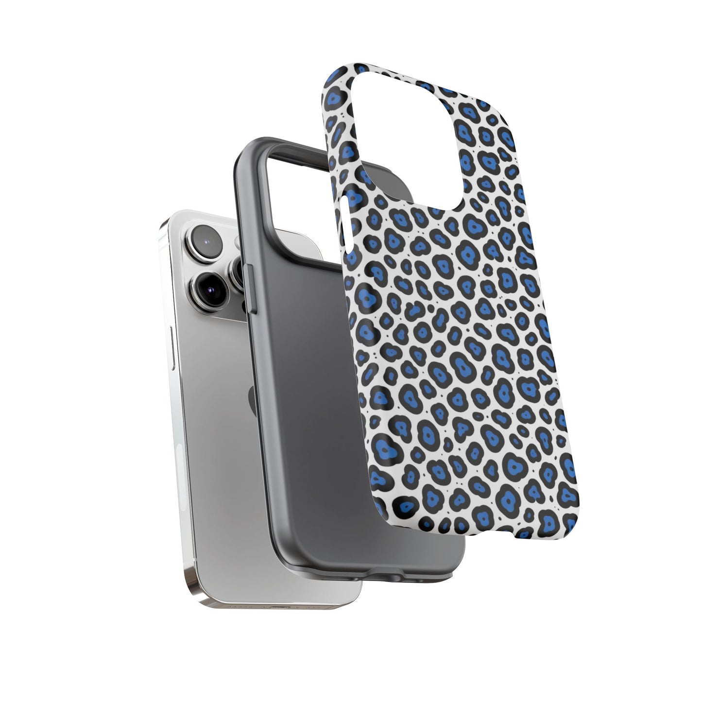Blue Leopard Print Phone Case – Tough Protective Cover