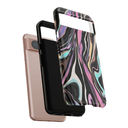 Abstract Marble Tough Phone Case — Pastel Swirl Protective Cover