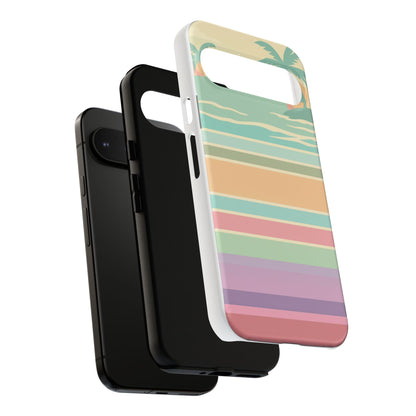 Tough Case — Retro Pastel Sunset Palm Tree Phone Case