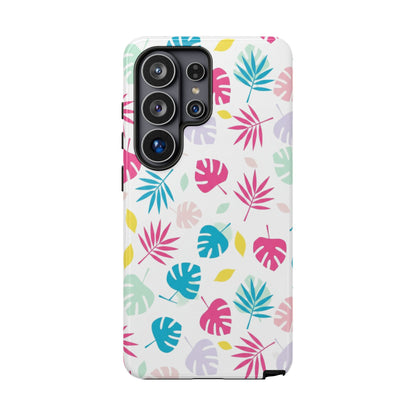 Tropical Leaf Phone Case — Colorful Pastel Monstera & Palm iPhone Case