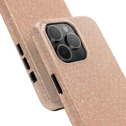Glitter Rose Gold Tough Phone Case — Sparkling Protective iPhone Cover