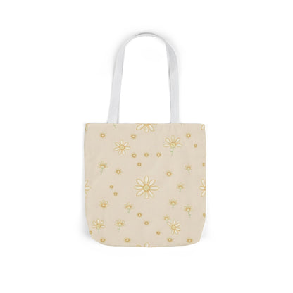 Golden Daisies Canvas Tote — Floral Beach & Market Bag