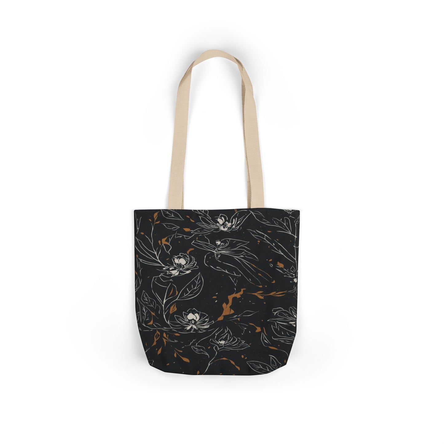 Floral Noir Canvas Tote