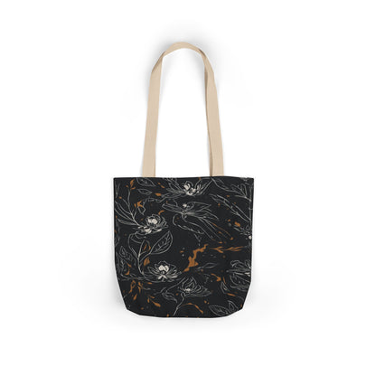 Floral Noir Canvas Tote
