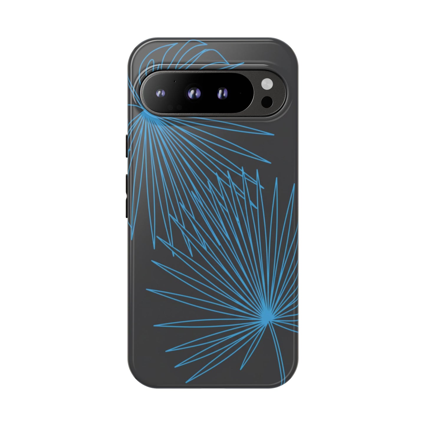 Blue Dandelion Burst Tough Phone Case — Protective Floral iPhone Cover