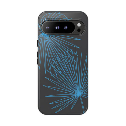 Blue Dandelion Burst Tough Phone Case — Protective Floral iPhone Cover