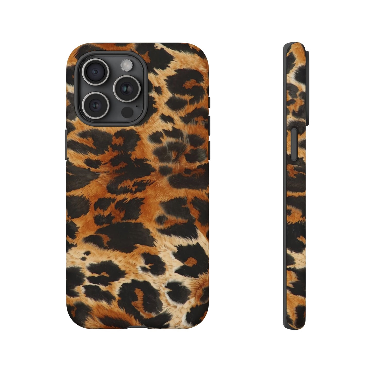 Leopard Print Tough Phone Case – Rugged Protective iPhone Cover