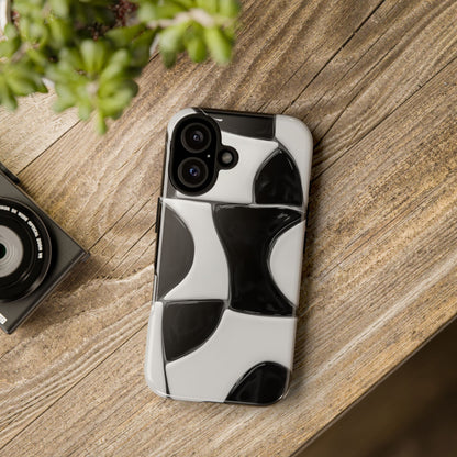 Black & White Abstract Pattern Tough Phone Case