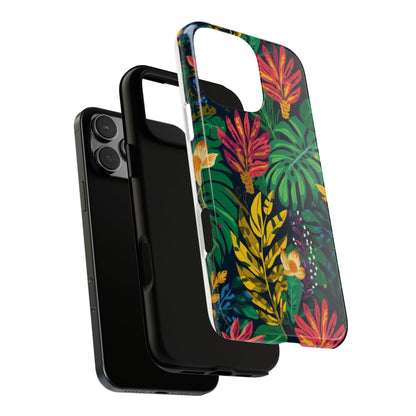 Tropical Floral Phone Case — Vibrant Jungle Leaf Protective Cover