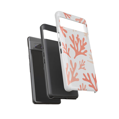 Coral Reef Pattern Tough Phone Case — Pink Beachy Protective Cover