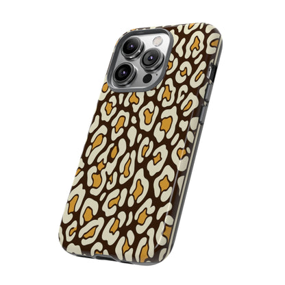Leopard Print Tough Phone Case — Durable Protective iPhone Cover