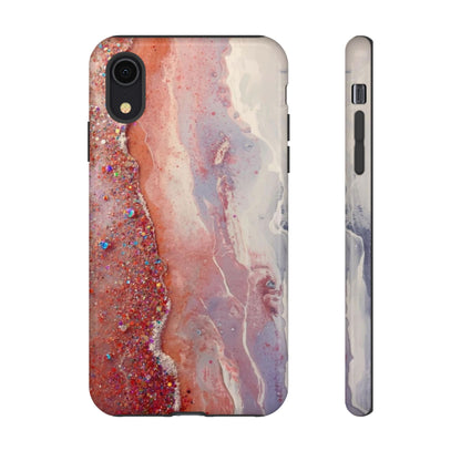 Marbled Rose Gold Galaxy Phone Case — Protective Tough Case