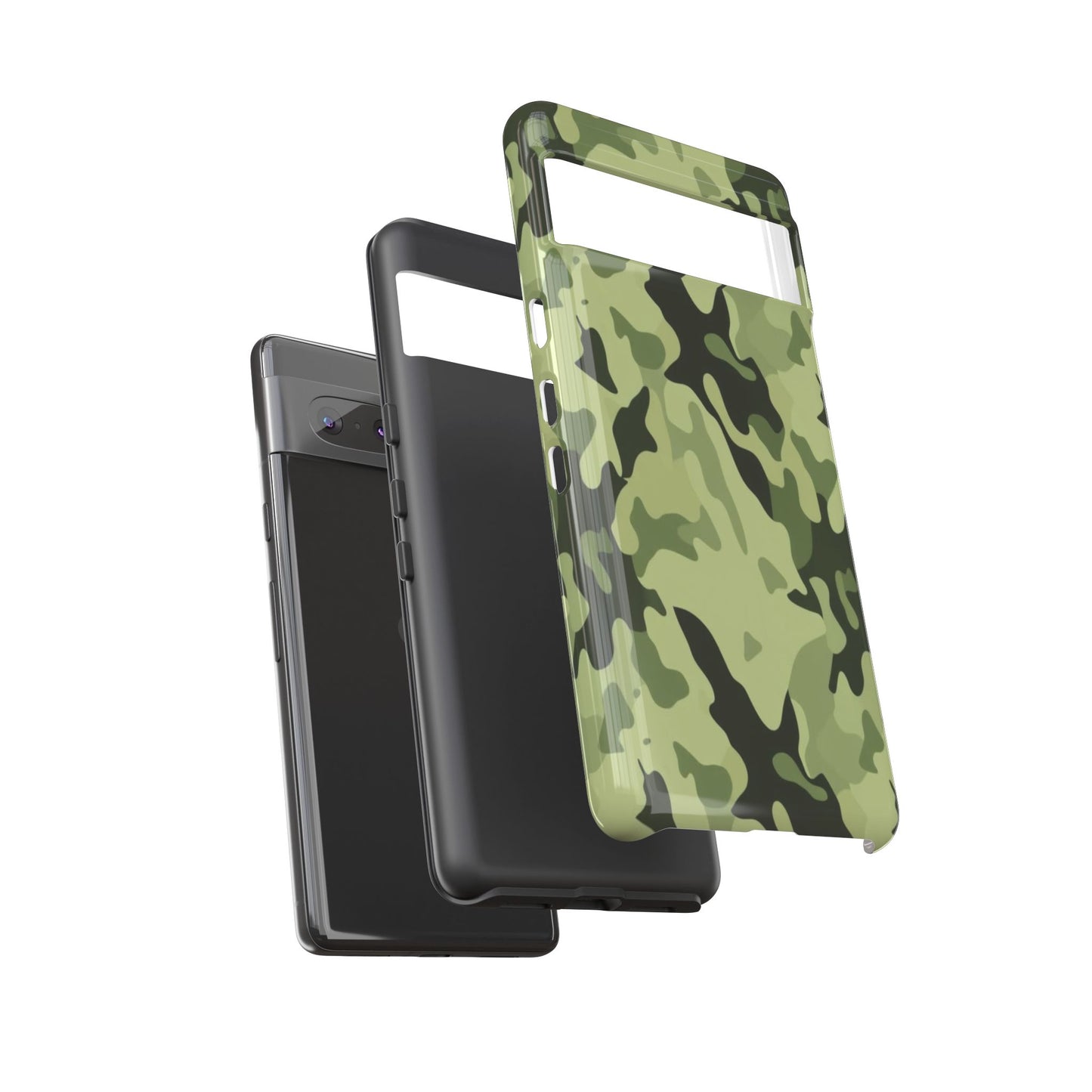 Camo Tough Phone Case — Military Green Protective iPhone Cover