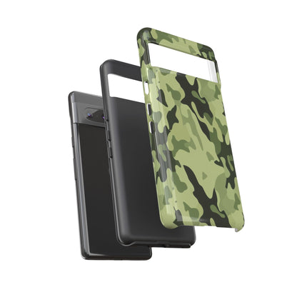 Camo Tough Phone Case — Military Green Protective iPhone Cover