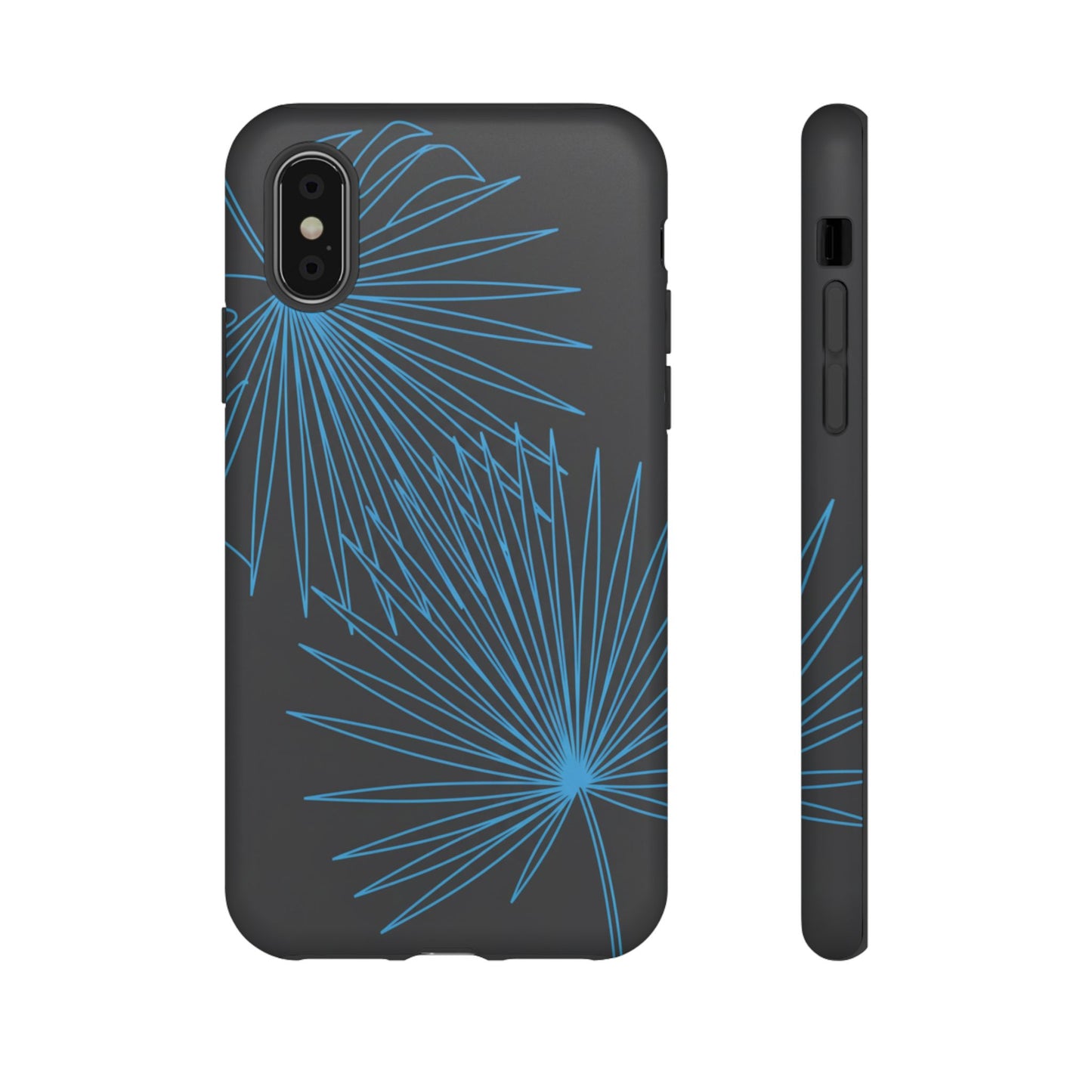 Blue Dandelion Burst Tough Phone Case — Protective Floral iPhone Cover