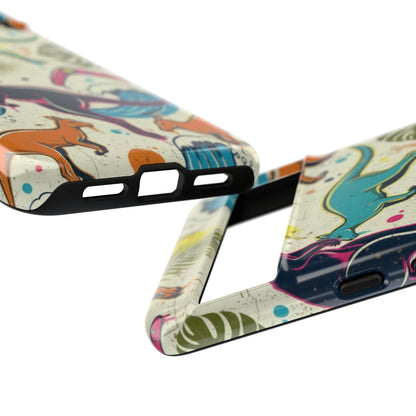 Tough Cases — Colorful Surfing Kangaroo Phone Case