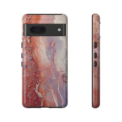 Marbled Rose Gold Galaxy Phone Case — Protective Tough Case