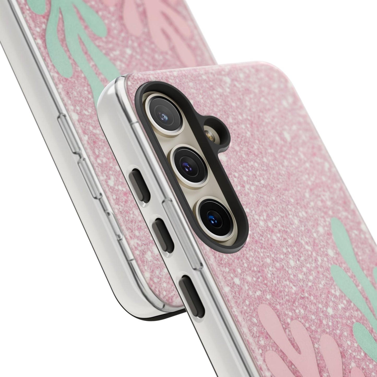 Pink Glitter Seaweed Tough Case - Sparkle Protective Phone Cover