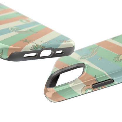 Magnetic Impact-Resistant Phone Case — Retro Surf Stripes