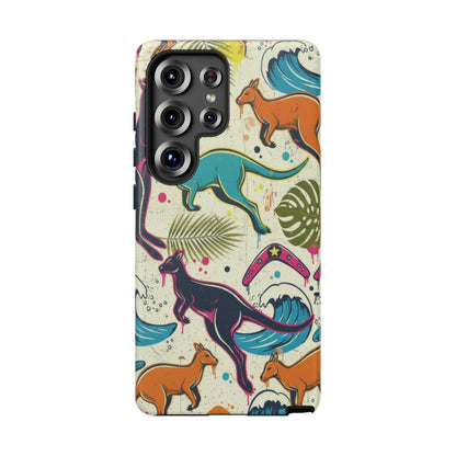 Tough Cases — Colorful Surfing Kangaroo Phone Case