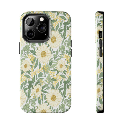 Daisy Meadow Tough Phone Case — Floral Protective Phone Cover