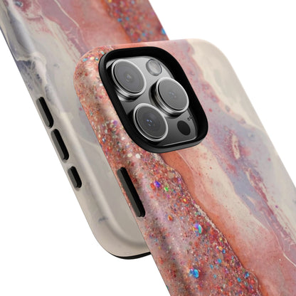 Marbled Rose Gold Galaxy Phone Case — Protective Tough Case