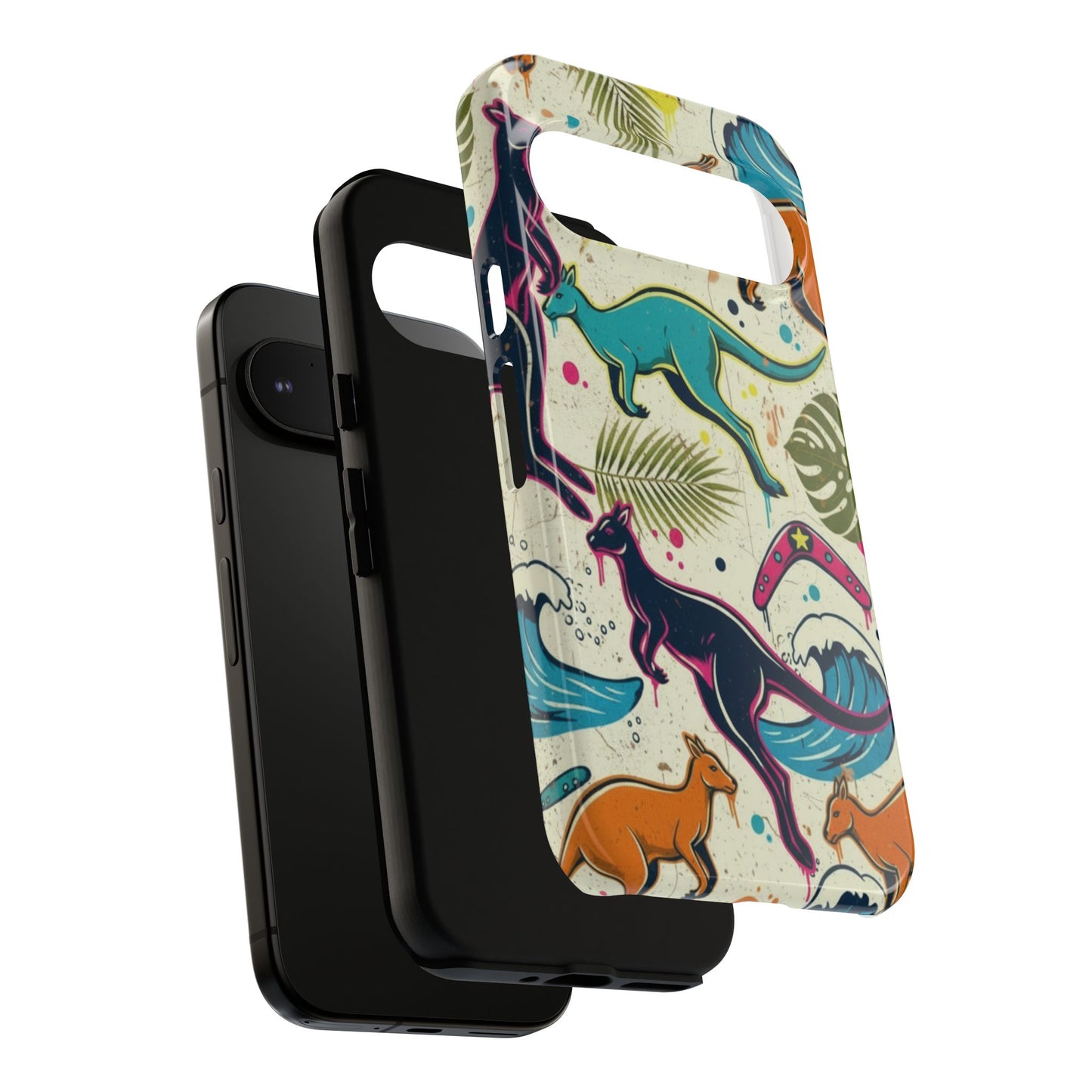 Tough Cases — Colorful Surfing Kangaroo Phone Case