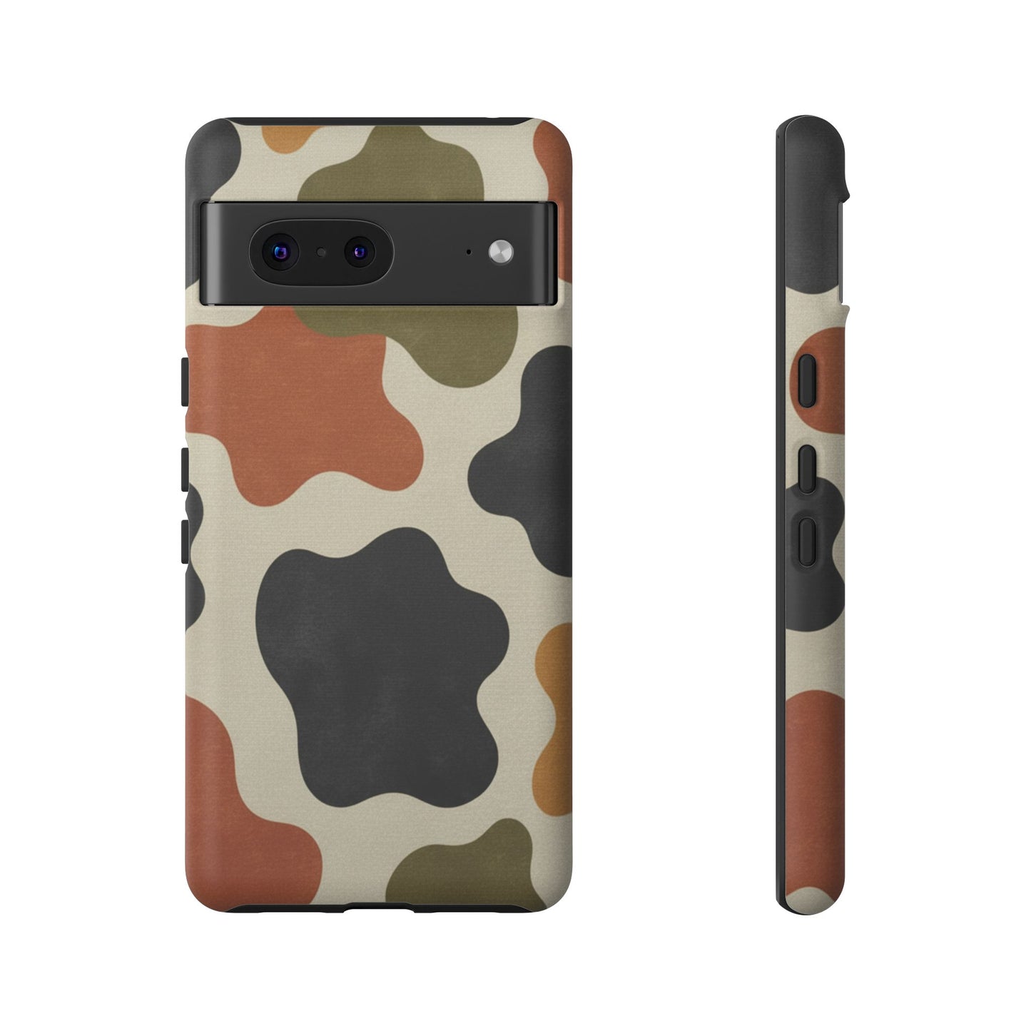 Retro Abstract Camouflage Phone Case — Earth Tone Tough Case