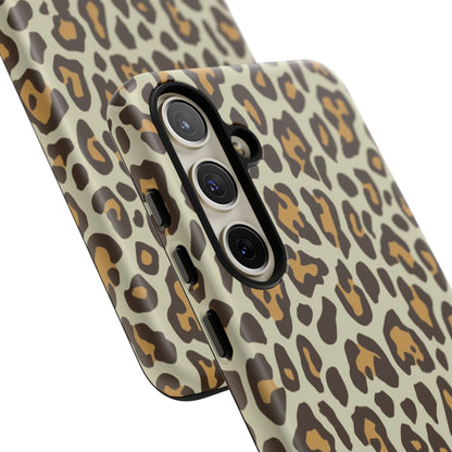 Leopard Print Tough Phone Case — Durable Protective Animal Print Case
