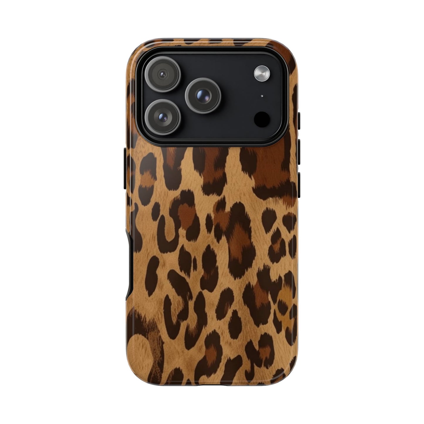 Leopard Print Tough Phone Case — Durable Animal Print Protective Cover