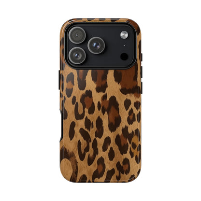 Leopard Print Tough Phone Case — Durable Animal Print Protective Cover
