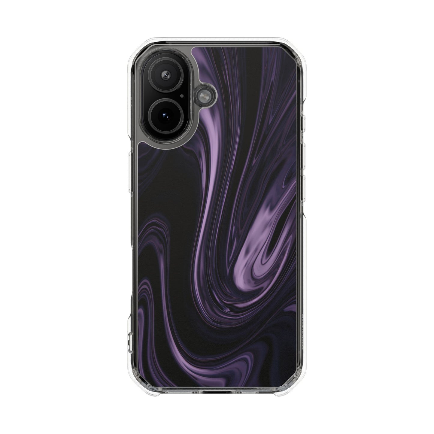 Clear Magnetic Impact Phone Case – Purple Marble Swirl