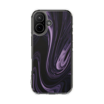 Clear Magnetic Impact Phone Case – Purple Marble Swirl