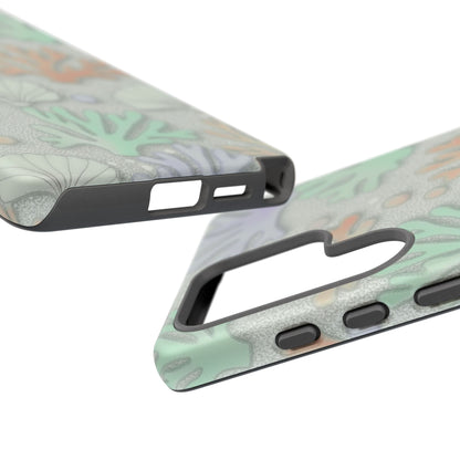 Pastel Coral Reef Tough Phone Case – Sea Shell & Coral Pattern Durable Protector