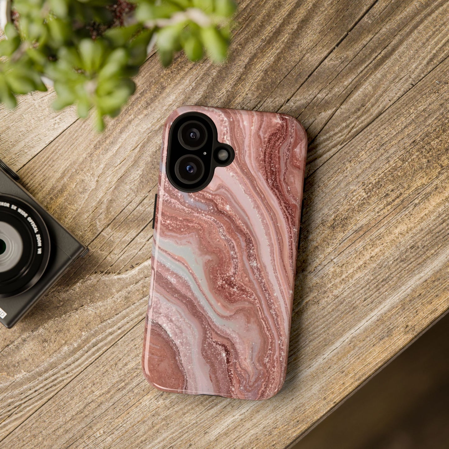 Rose Gold Marble Tough Phone Case
