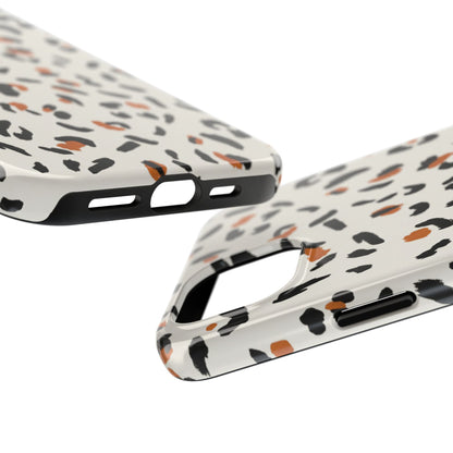 Leopard Print Tough Phone Case — Stylish Protective iPhone Cover