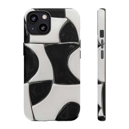 Black & White Abstract Pattern Tough Phone Case