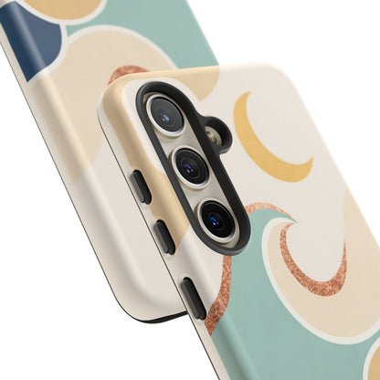 Sea Breeze Tough Phone Case — Retro Waves & Shells Design