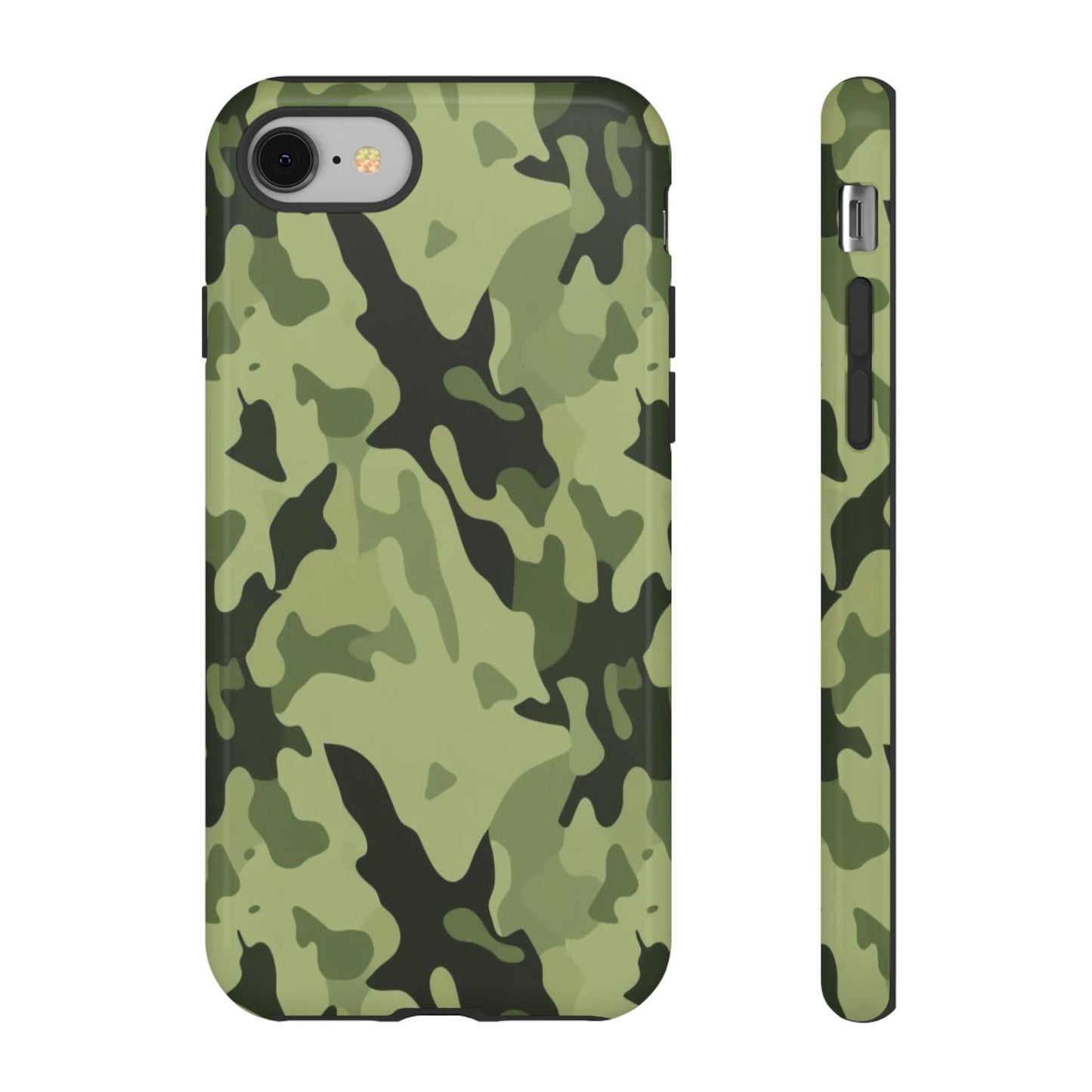 Camo Tough Phone Case — Military Green Protective iPhone Cover