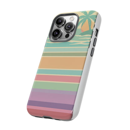 Tough Case — Retro Pastel Sunset Palm Tree Phone Case