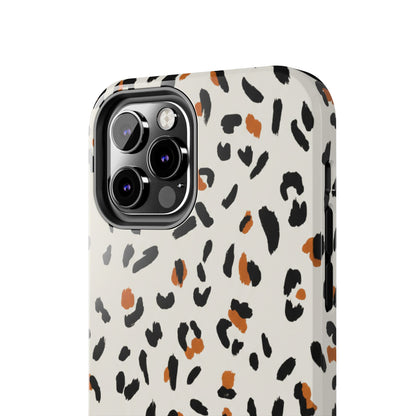 Leopard Print Tough Phone Case — Stylish Protective iPhone Cover