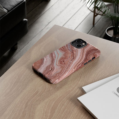 Rose Gold Marble Tough Phone Case