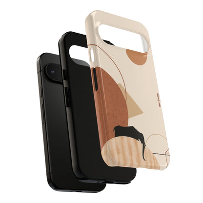 Abstract Earth Tones Phone Case — Minimal Geometric Design