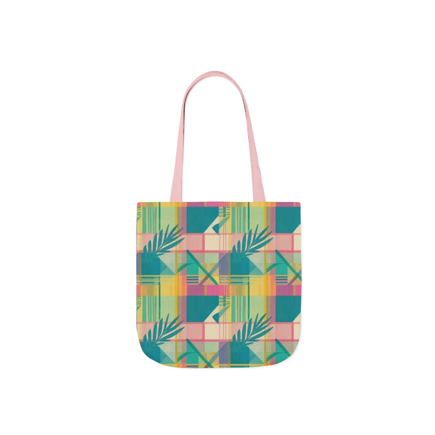 Tropical Geometric Canvas Tote
