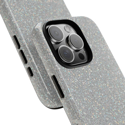 Glitter Silver Tough Phone Case — Sparkling Protective Phone Case