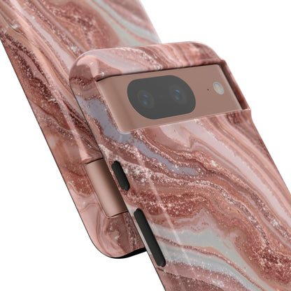 Rose Gold Marble Tough Phone Case